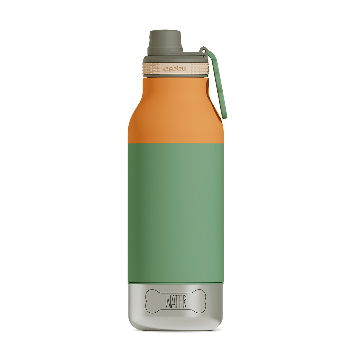 Asobu Buddy Dog Food And Water Bottle 1L Pastel Green